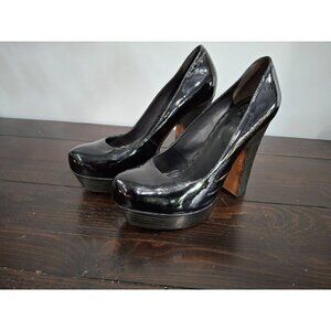 Alice + Olivia Ronan Black Patent Leather Platform Heels/Pre-owned, Sz. 8 (US) 3